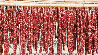 Drying Chinese Sausages